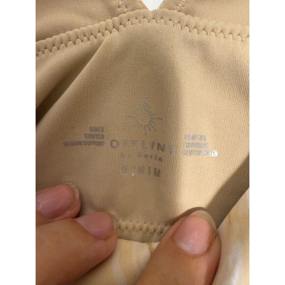 Aerie Offline Tan Marble Pattern Sports Bra - Picture 3 of 3